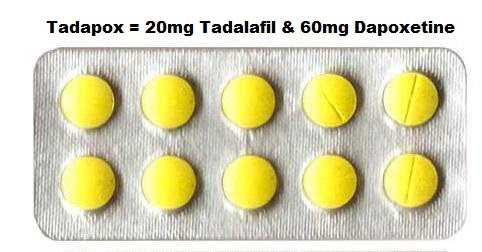 Tadapox 20 Mg Tadalafil 60mg Dapoxetine