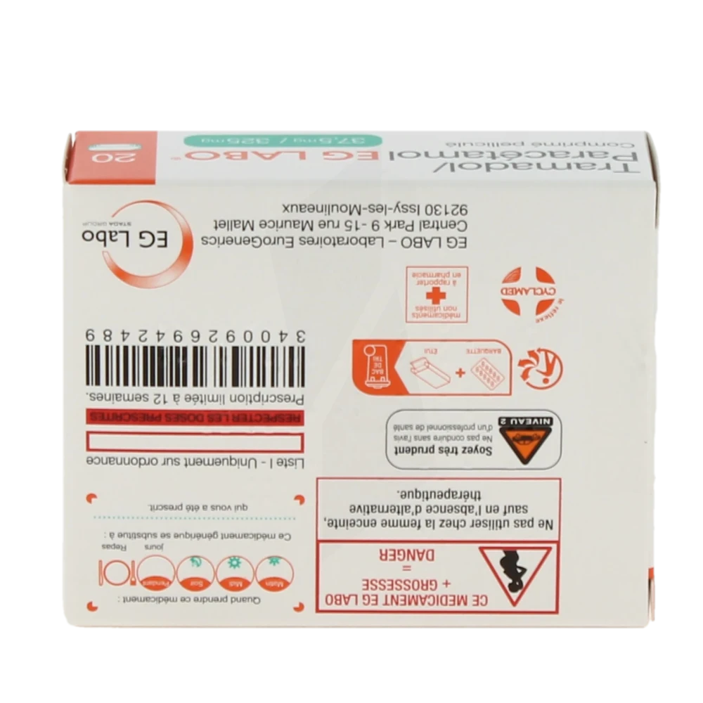 Tramadol paracetamol generique de