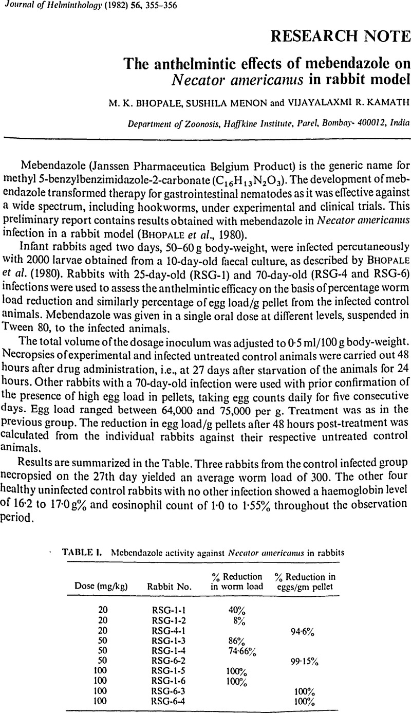 mébendazole france