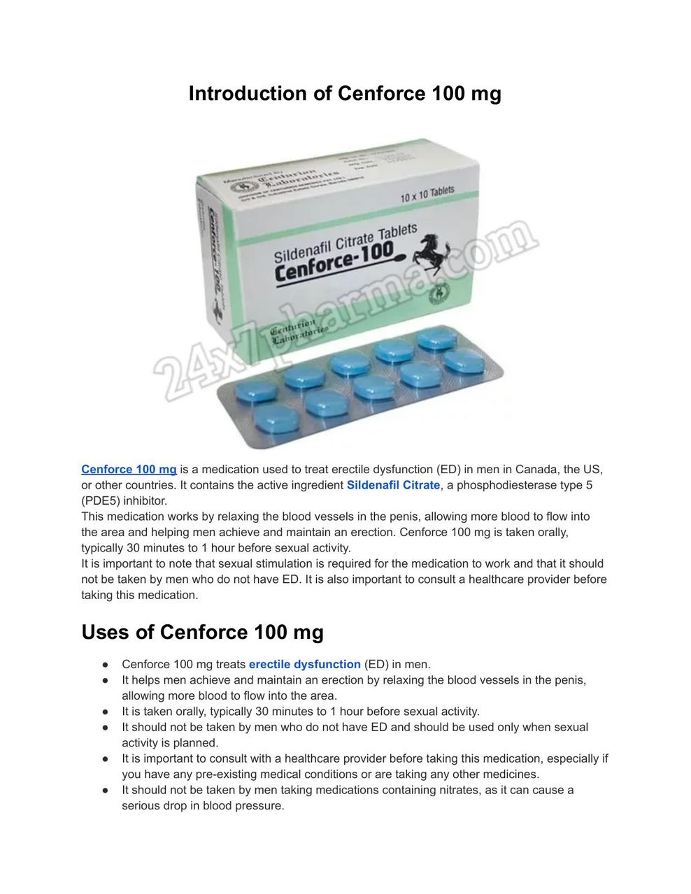 Sildenafil 100mg cenforce
