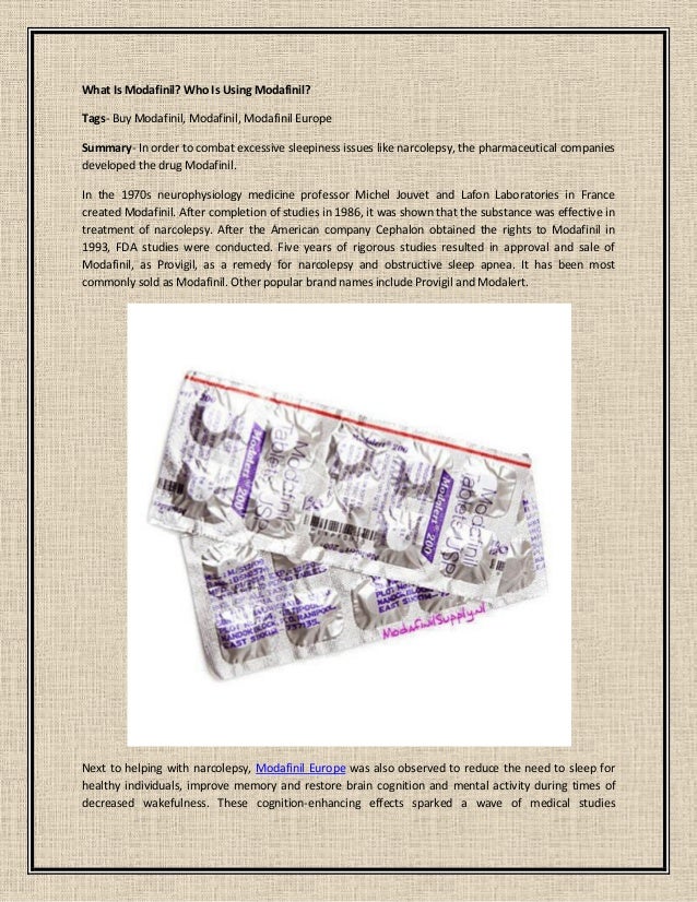 Modafinil Online France
