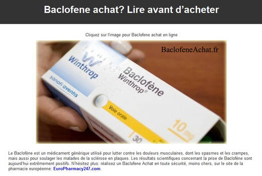 Acheter baclofène