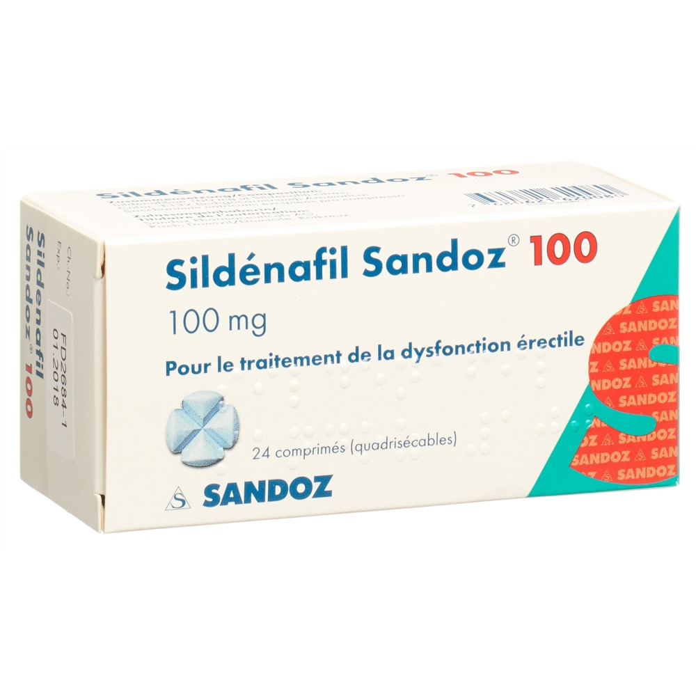 Sildenafil 100 mg 24 comprimés