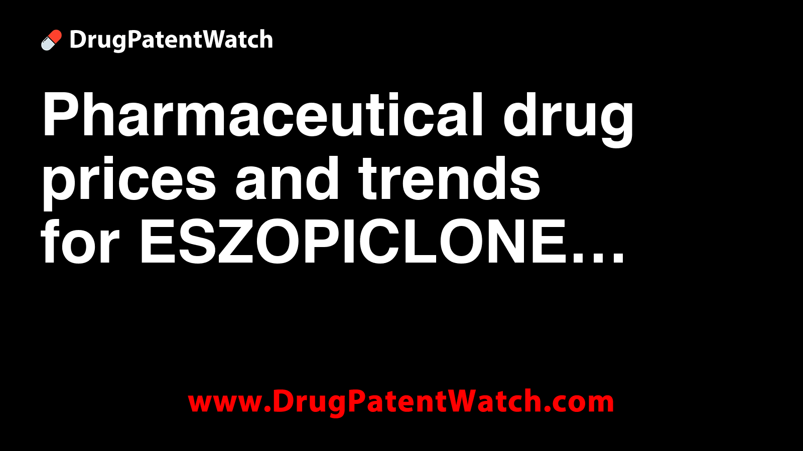 Coût eszopiclone