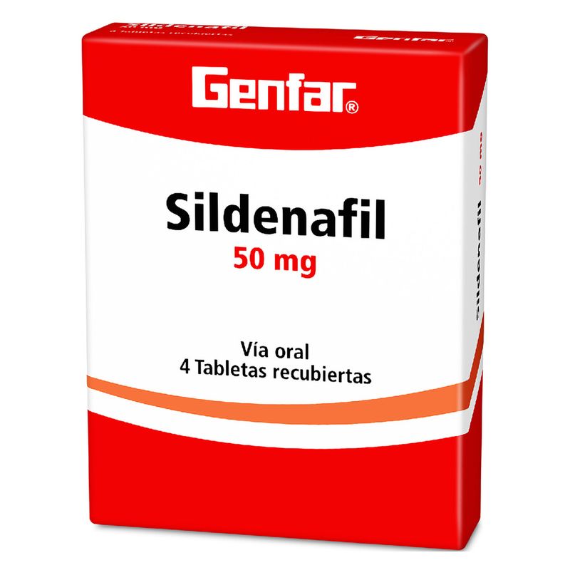 Sildenafil 50 mg 4 tabletas