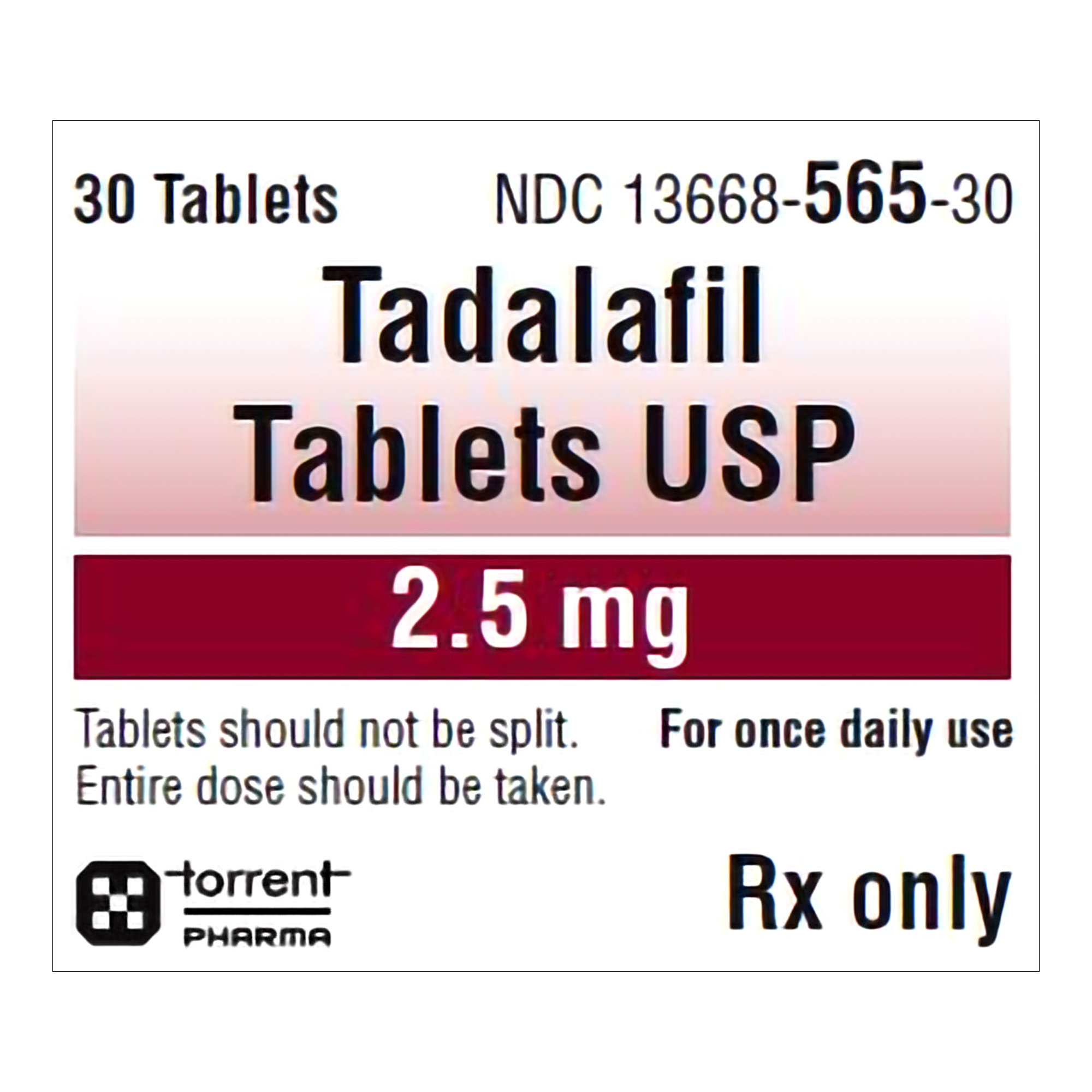 Tadalafil 2.5 mg 1mg