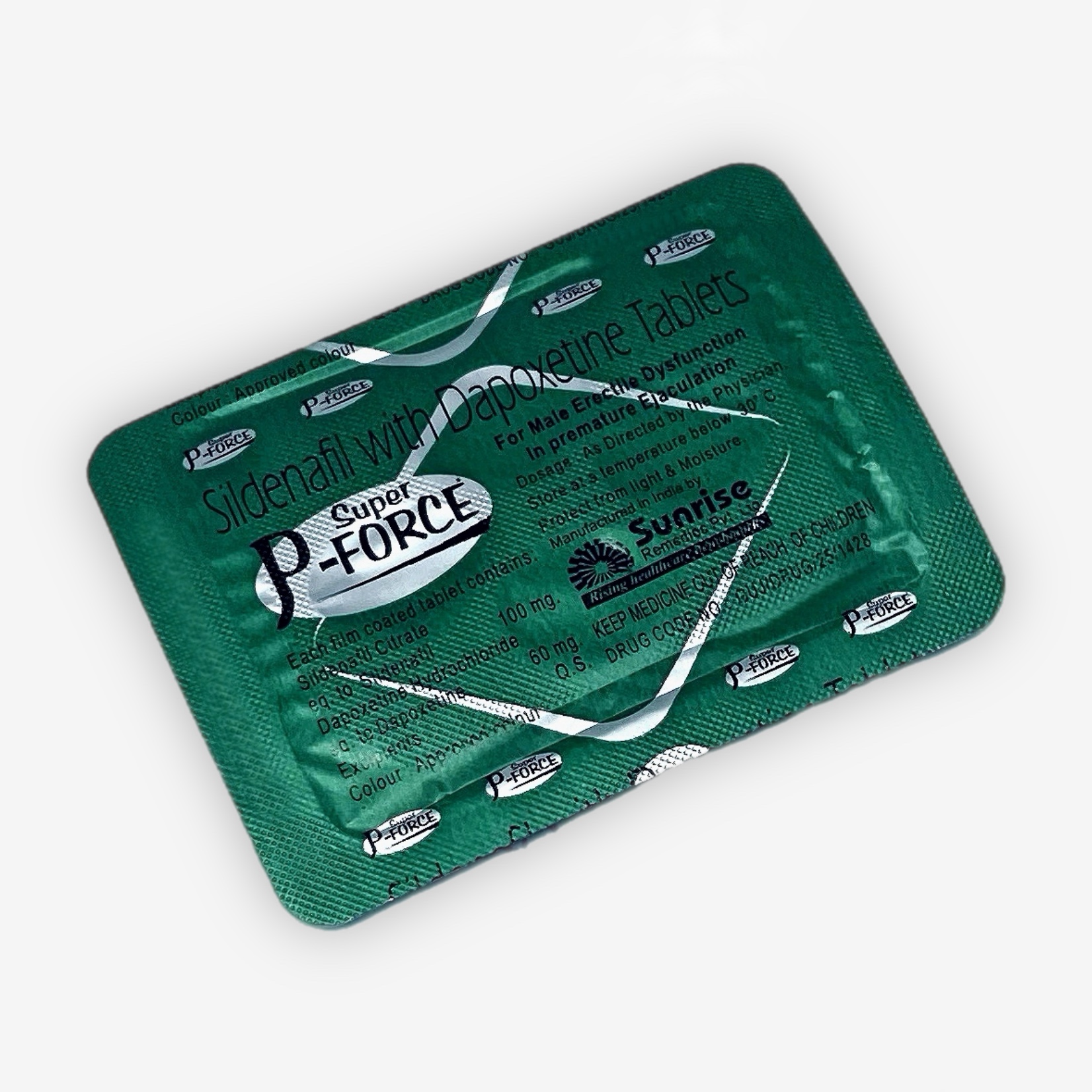 Super p force (sildenafil 100 dapoxetine 60)