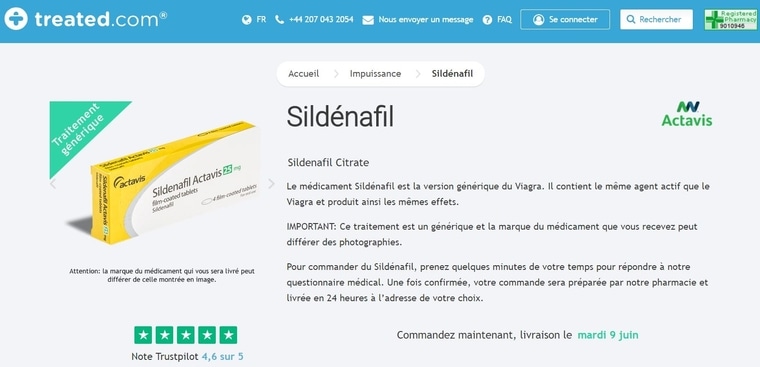 Commander sildénafil générique