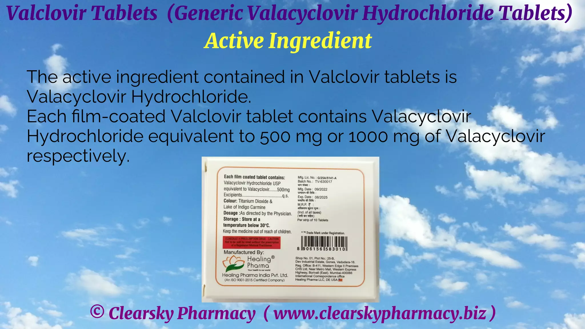 Valacyclovir générique