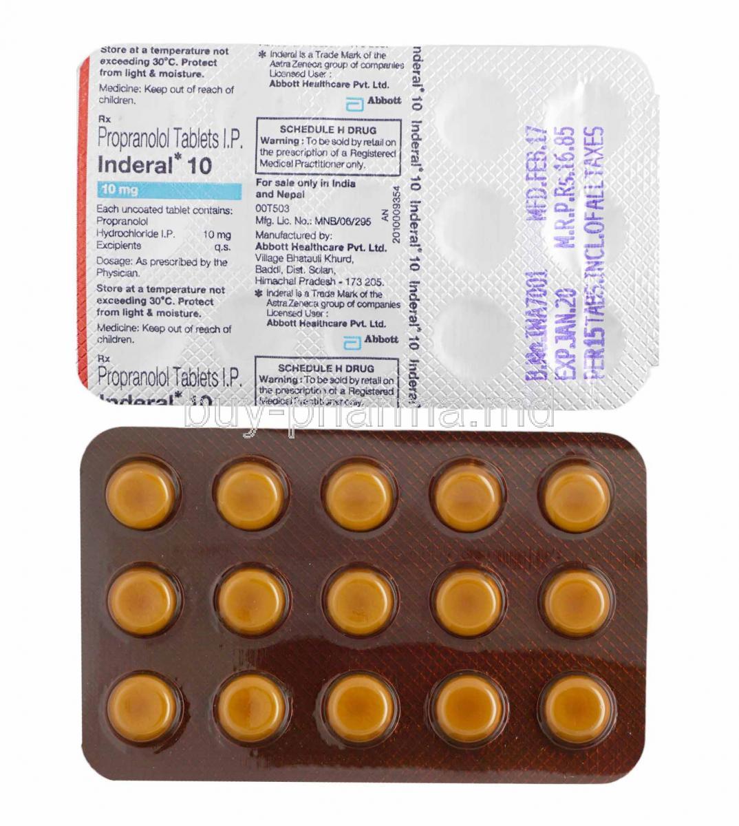 Inderal De 40 Mg