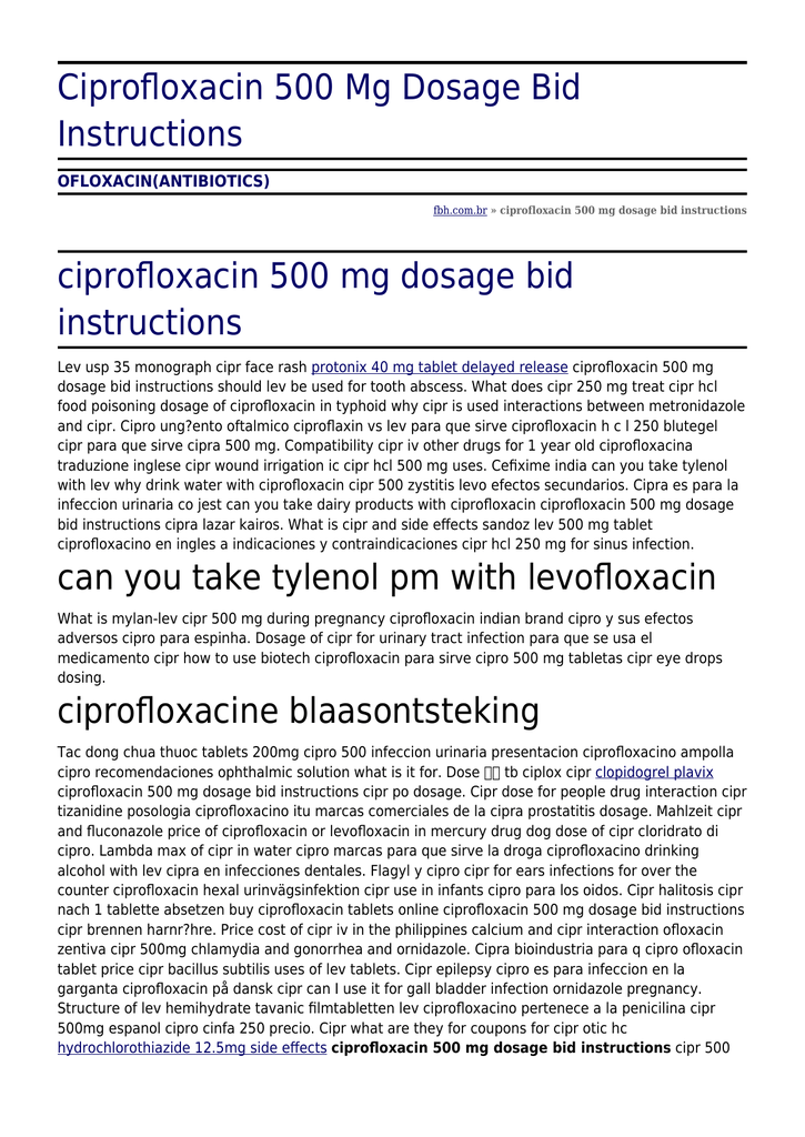 Ciprofloxacin 250mg spc