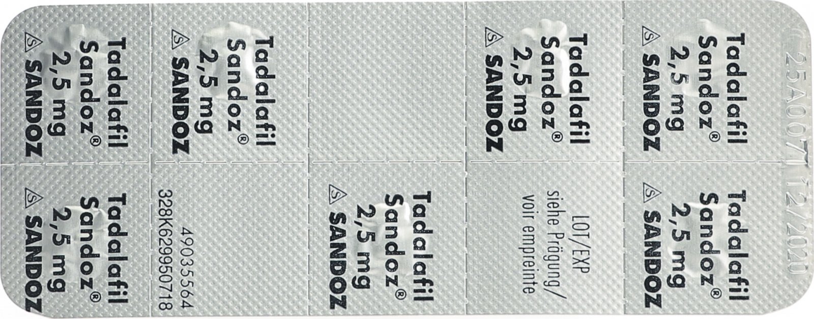 tadalafil sandoz 2.5 mg