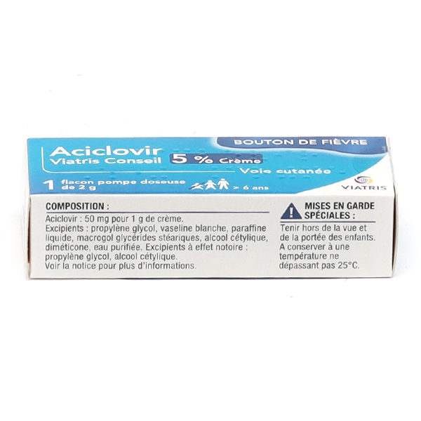 Zovirax creme 2g prix
