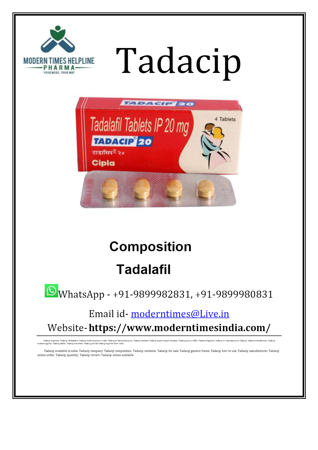 Prix tadacip