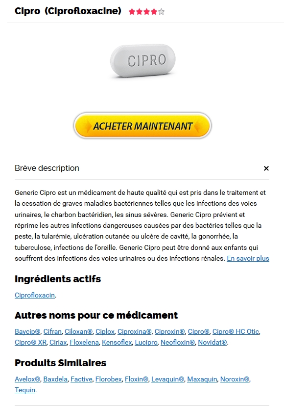 Cipro acheter sans ordonnance