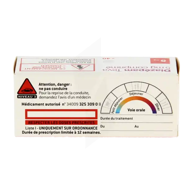 Diazépam 5mg