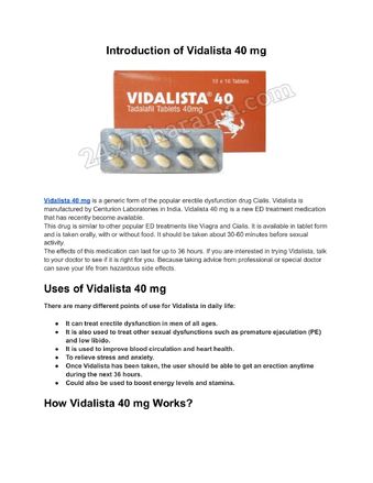 cialis 40 mg vidalista