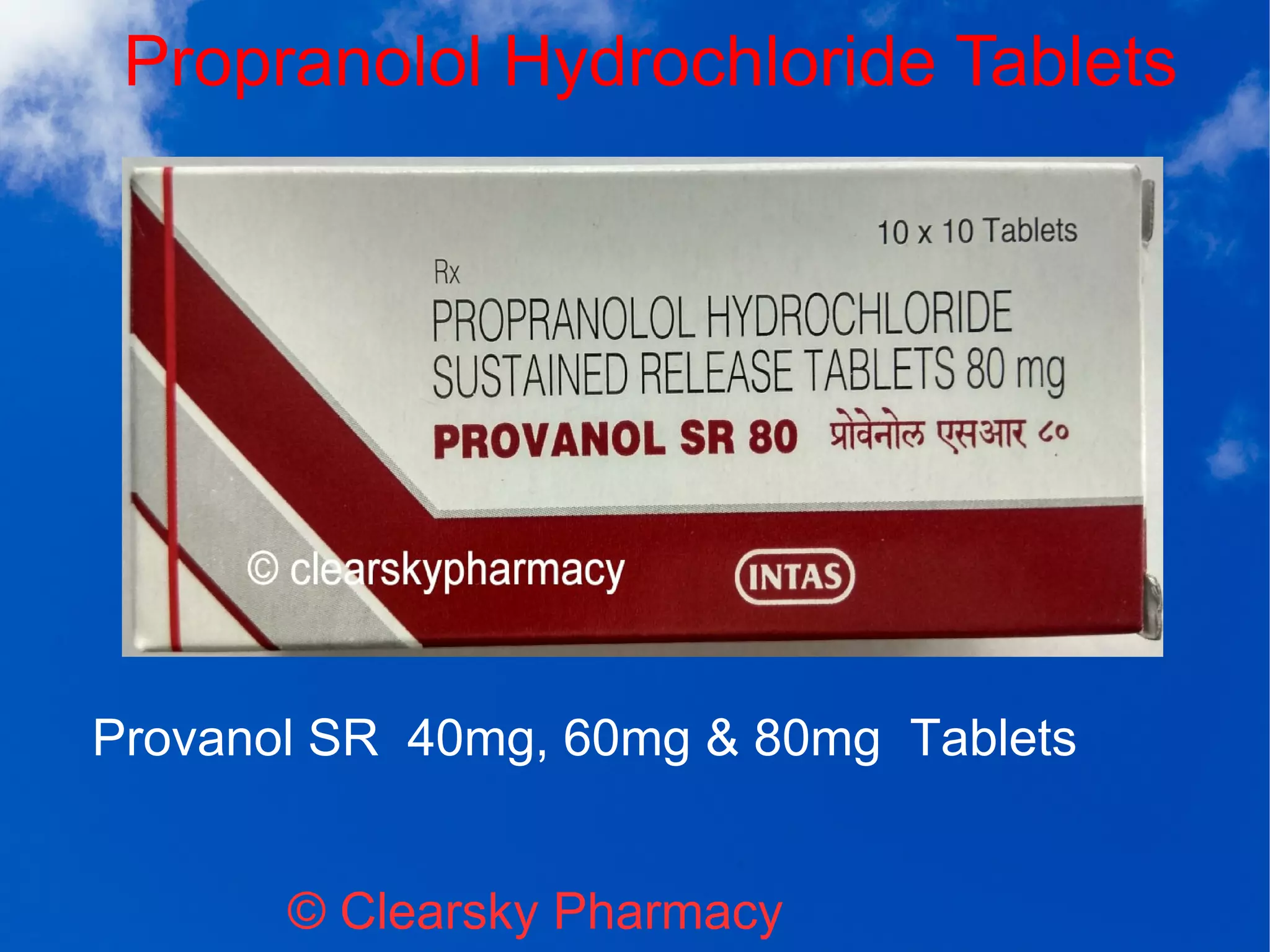 Propranolol bedranol 80mg