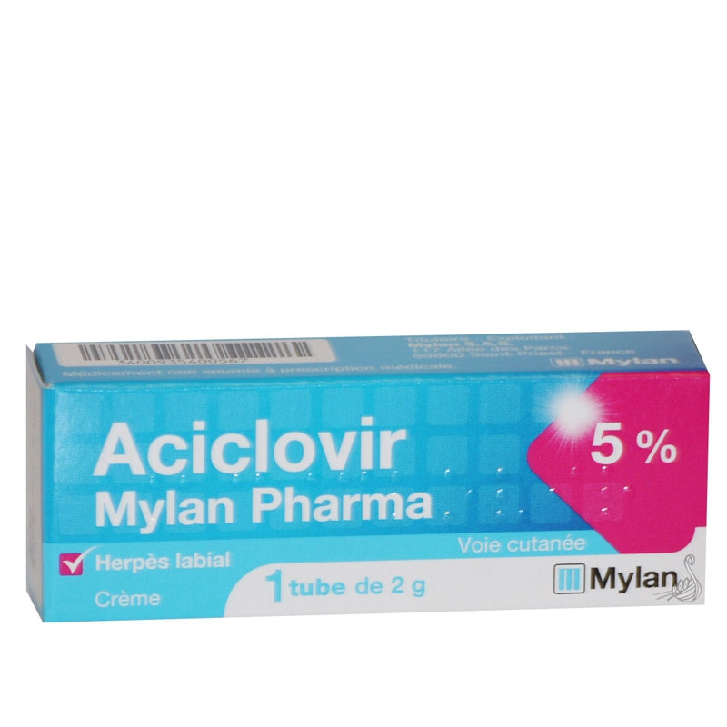 Aciclovir crème 10g prix