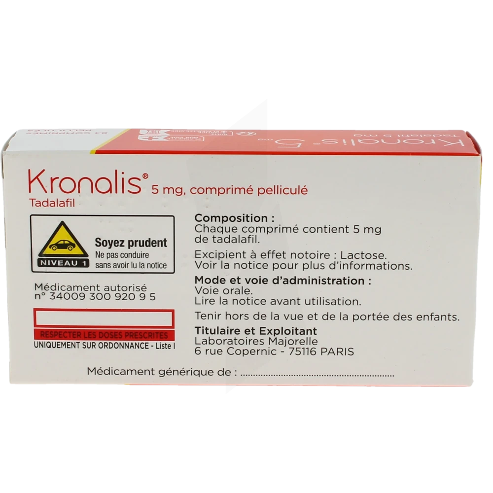 Tadalafil 5mg sans ordonnance