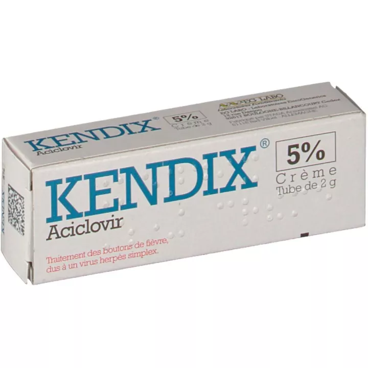 Aciclovir creme 2g prix