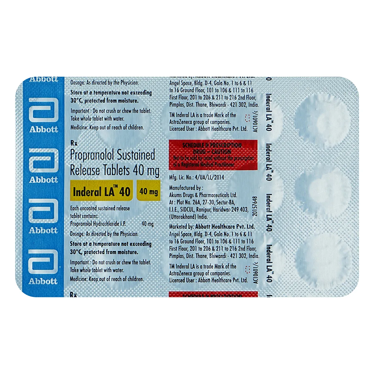 Inderal 40 Mg Nervosité