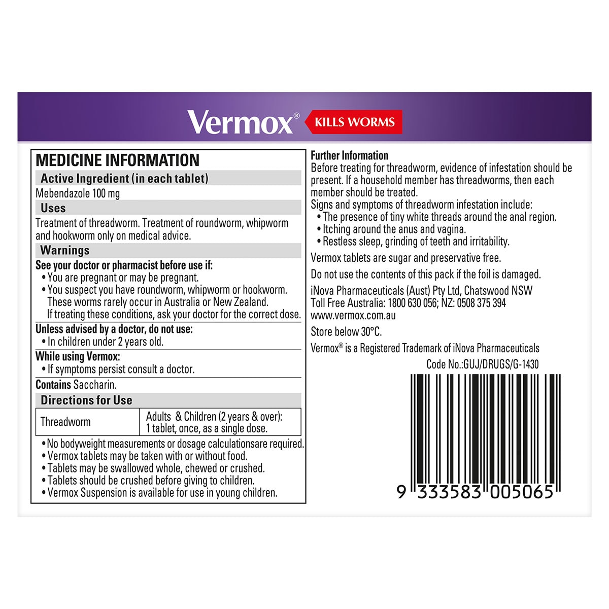 vermox acheter online