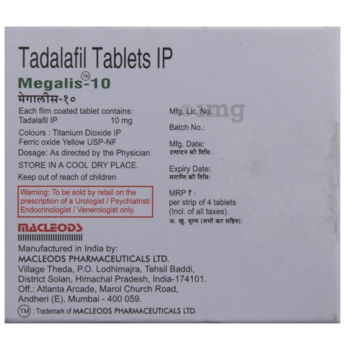 Tadalafil 10mg megalis