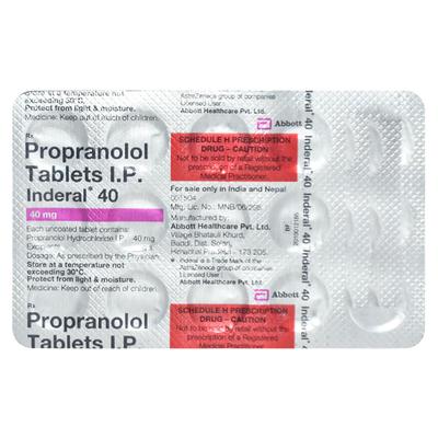 Inderal 40 Mg Prix
