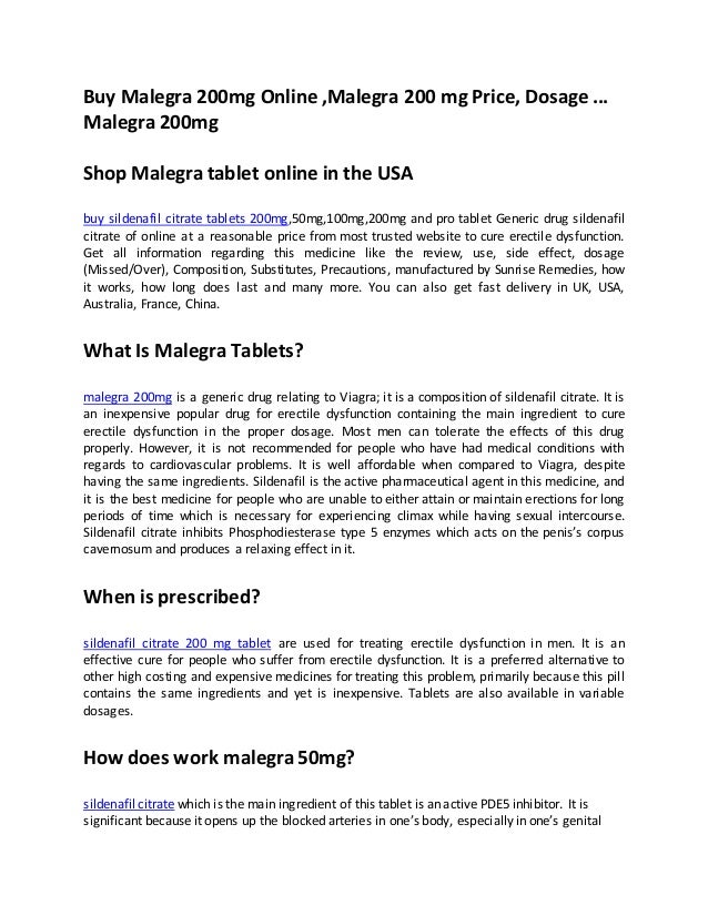Malegra 50mg online