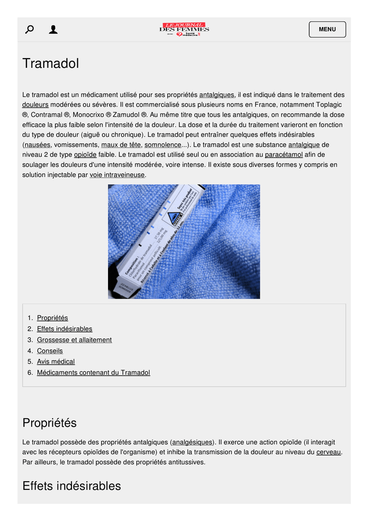 Tramadol mylan generique lp 100 mg