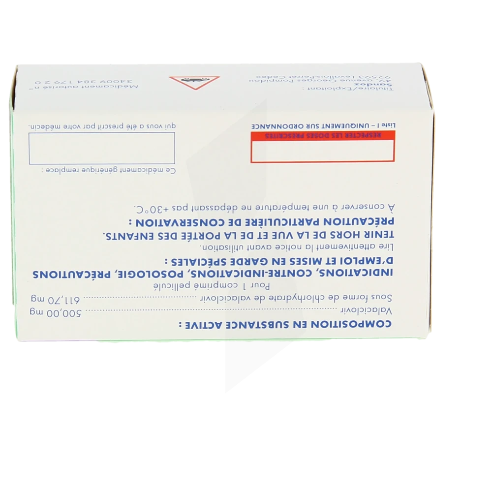 Valacyclovir Moins Cher