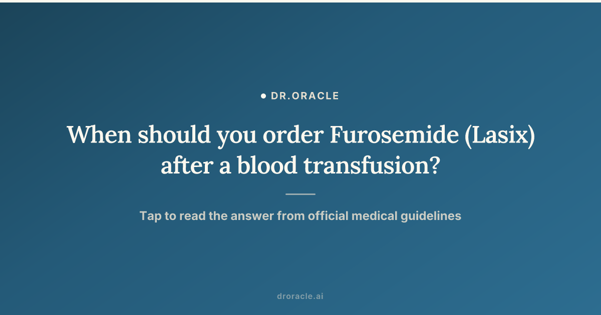 Ordre furosémide