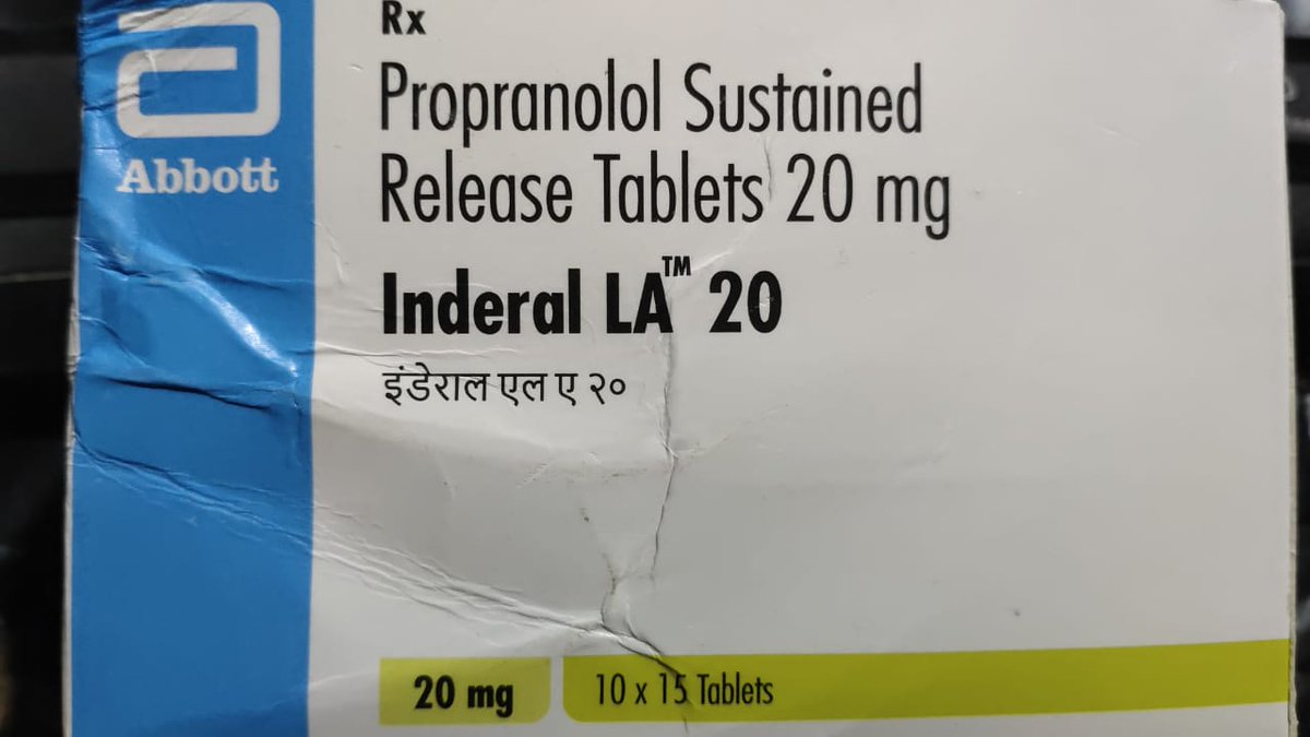 Propranolol inderal 20 mg