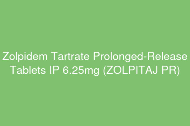 Zolpidem 6.25mg