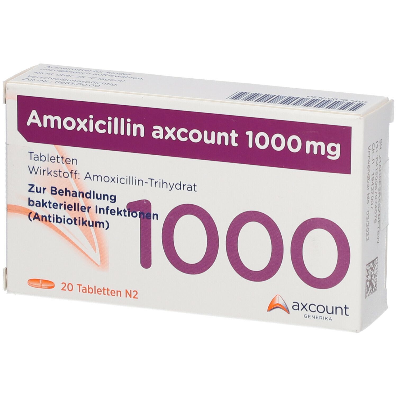 Amoxicillin 1000 mg verpackungsgrößen