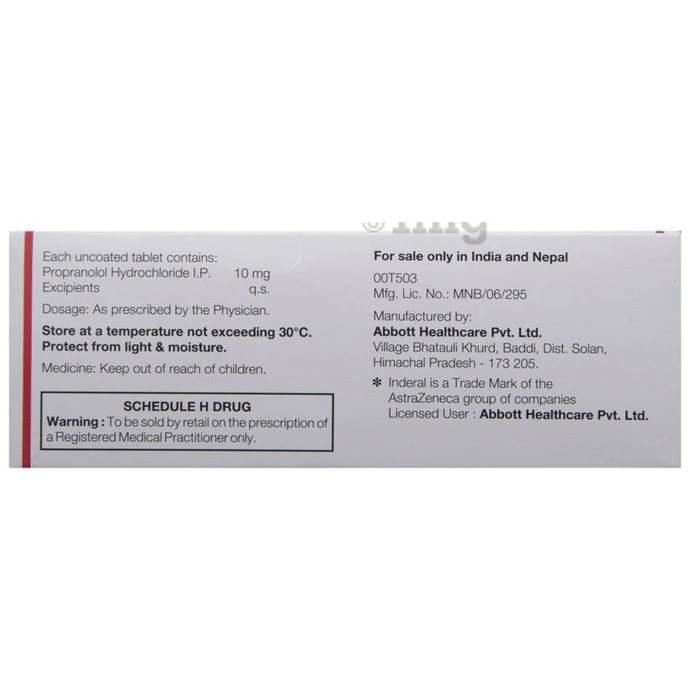 Inderal 10 Mg Spc