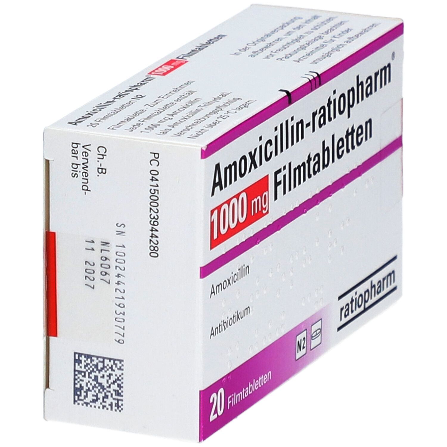 Amoxicillin 1000 Mg Verpackungsgrößen