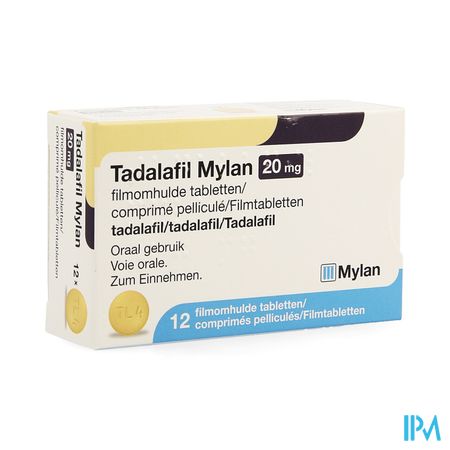 Tadalafil 20 mg boîte de 12 prix