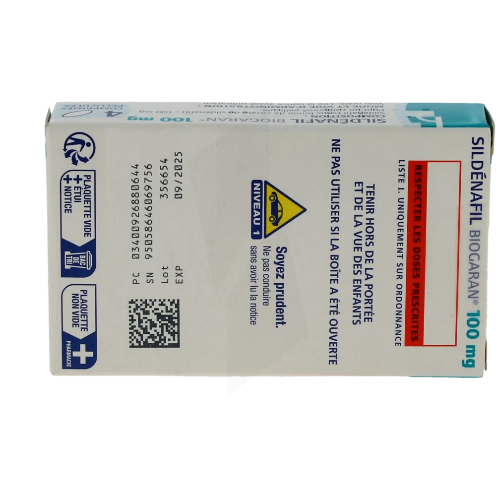Sildenafil biogaran sans ordonnance