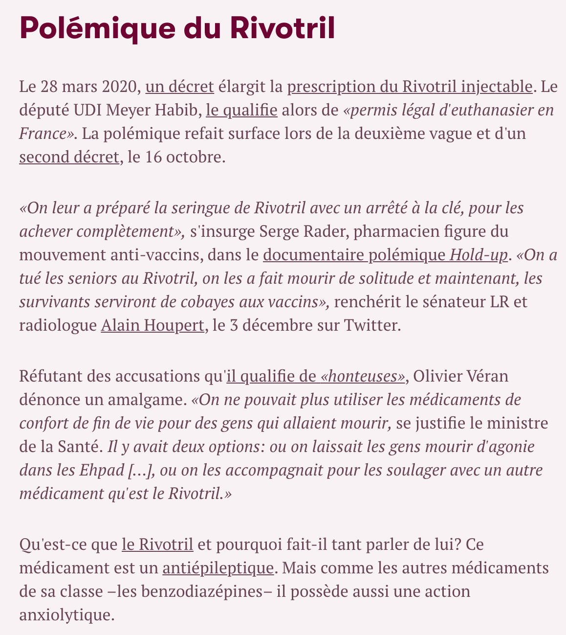 Autorisation du rivotril en france