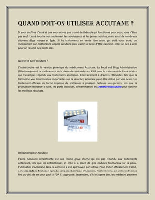 Acheter roaccutane sur internet