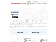 Bupropion online