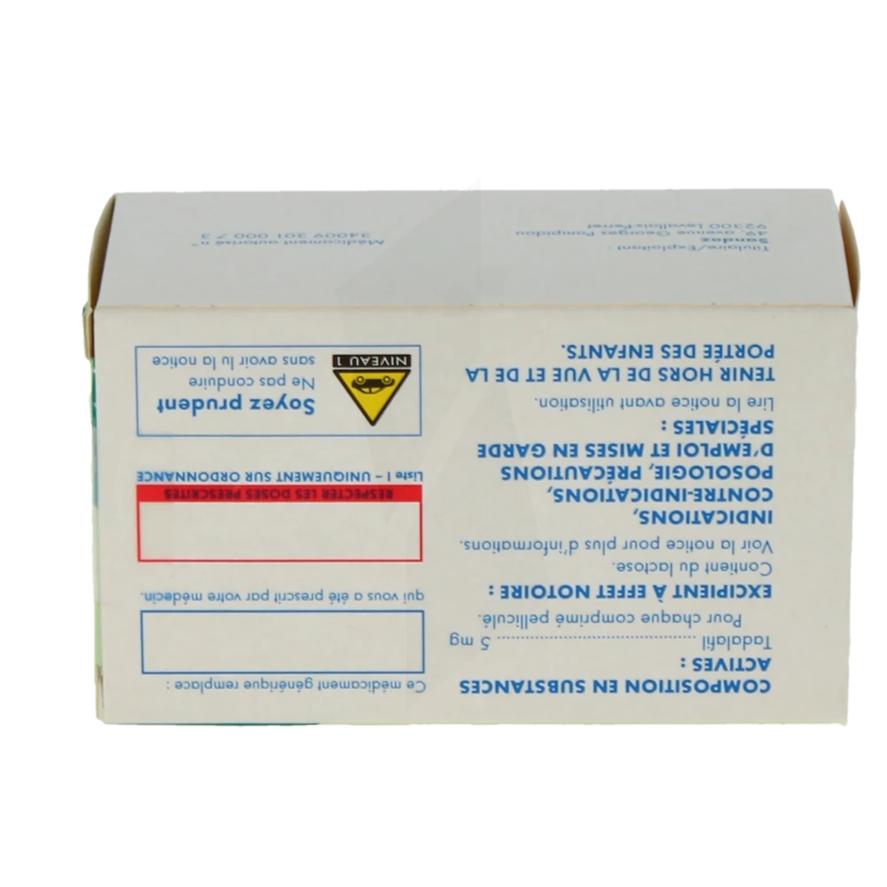 Tadalafil sandoz 5 mg prix