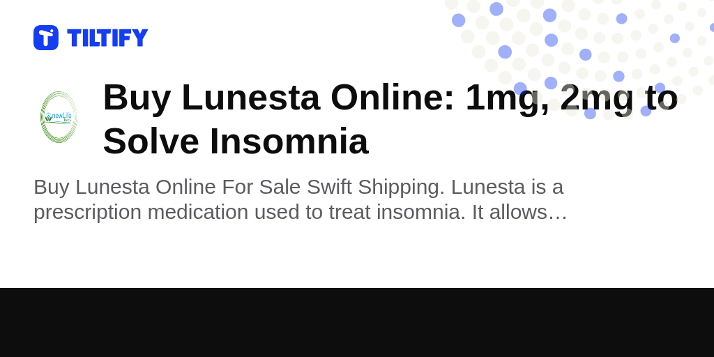 Lunesta Acheter