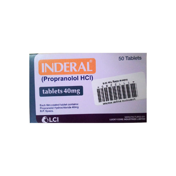 Inderal tabletas 40 mg x 50