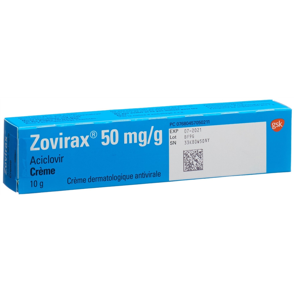 prix zovirax crème tube de 2g