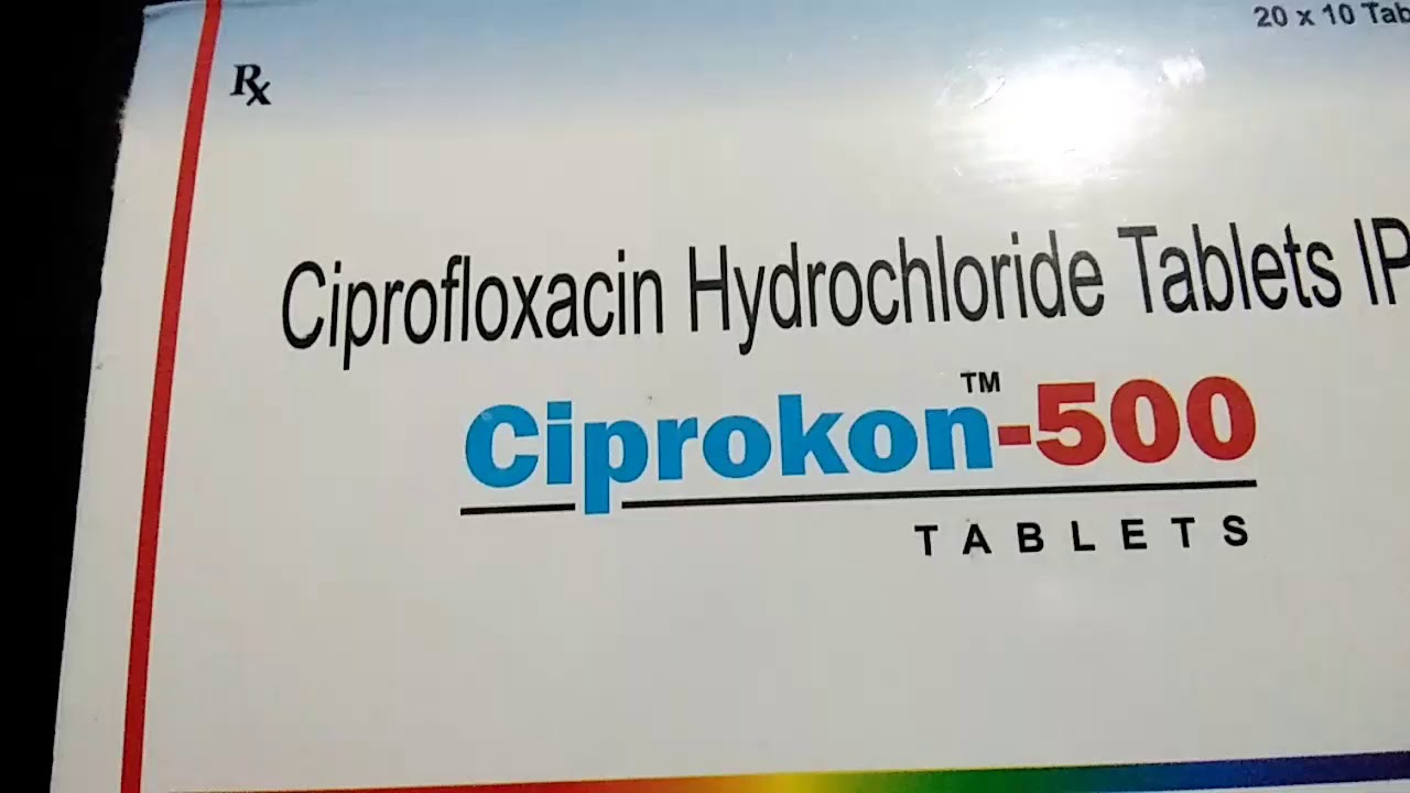 Ciprofloxacin 500 mg qid