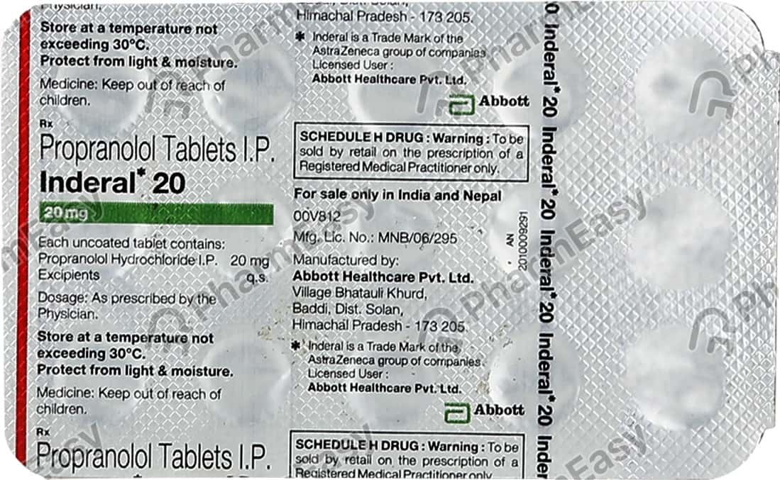Inderal 20 mg