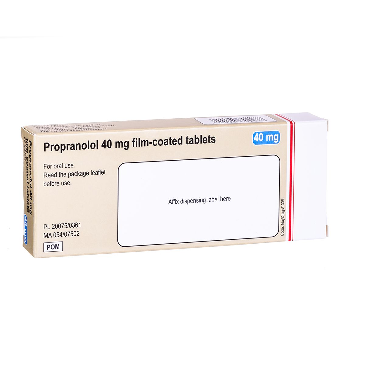 coût propranolol